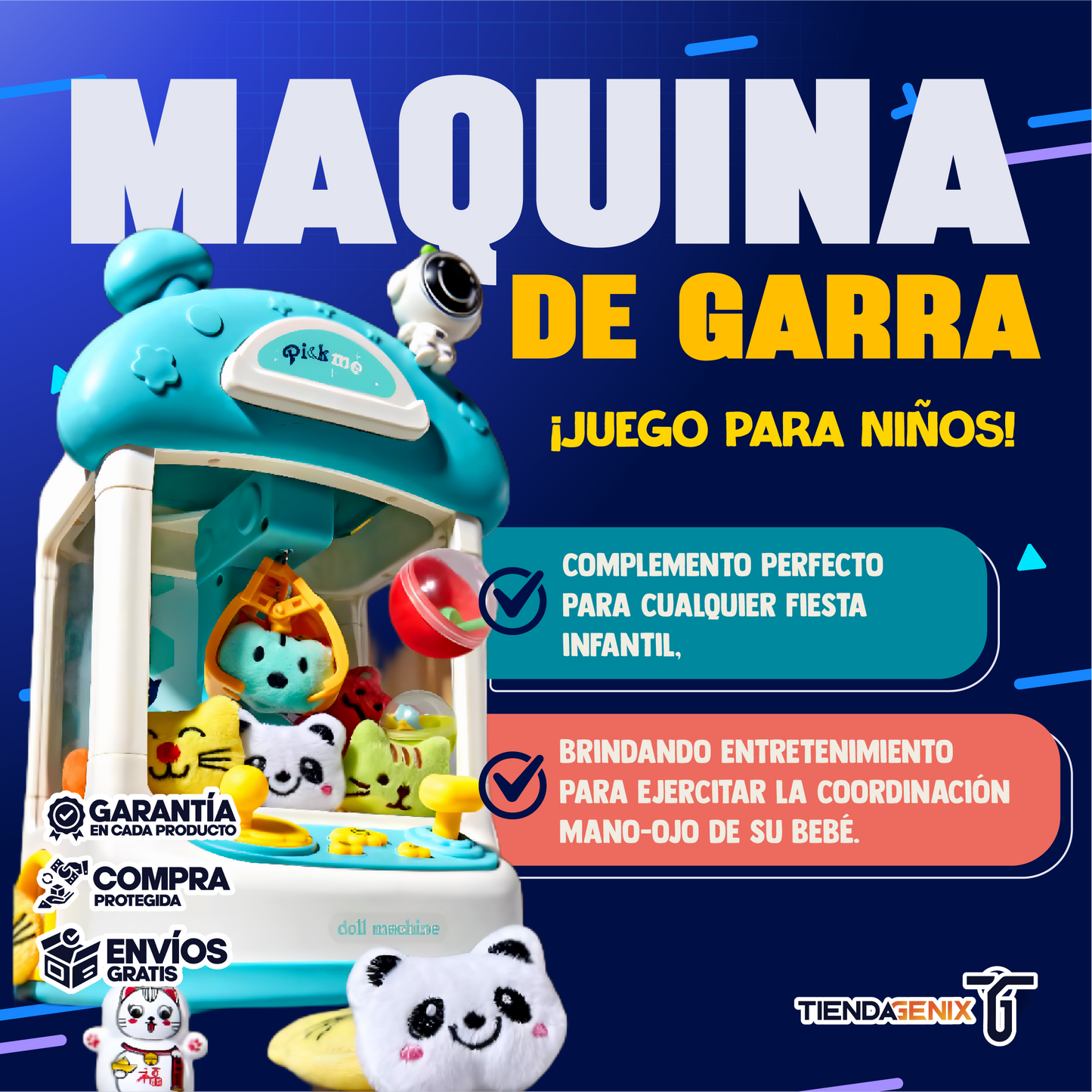 MAQUINA DE GARRA PARA NIÑOS